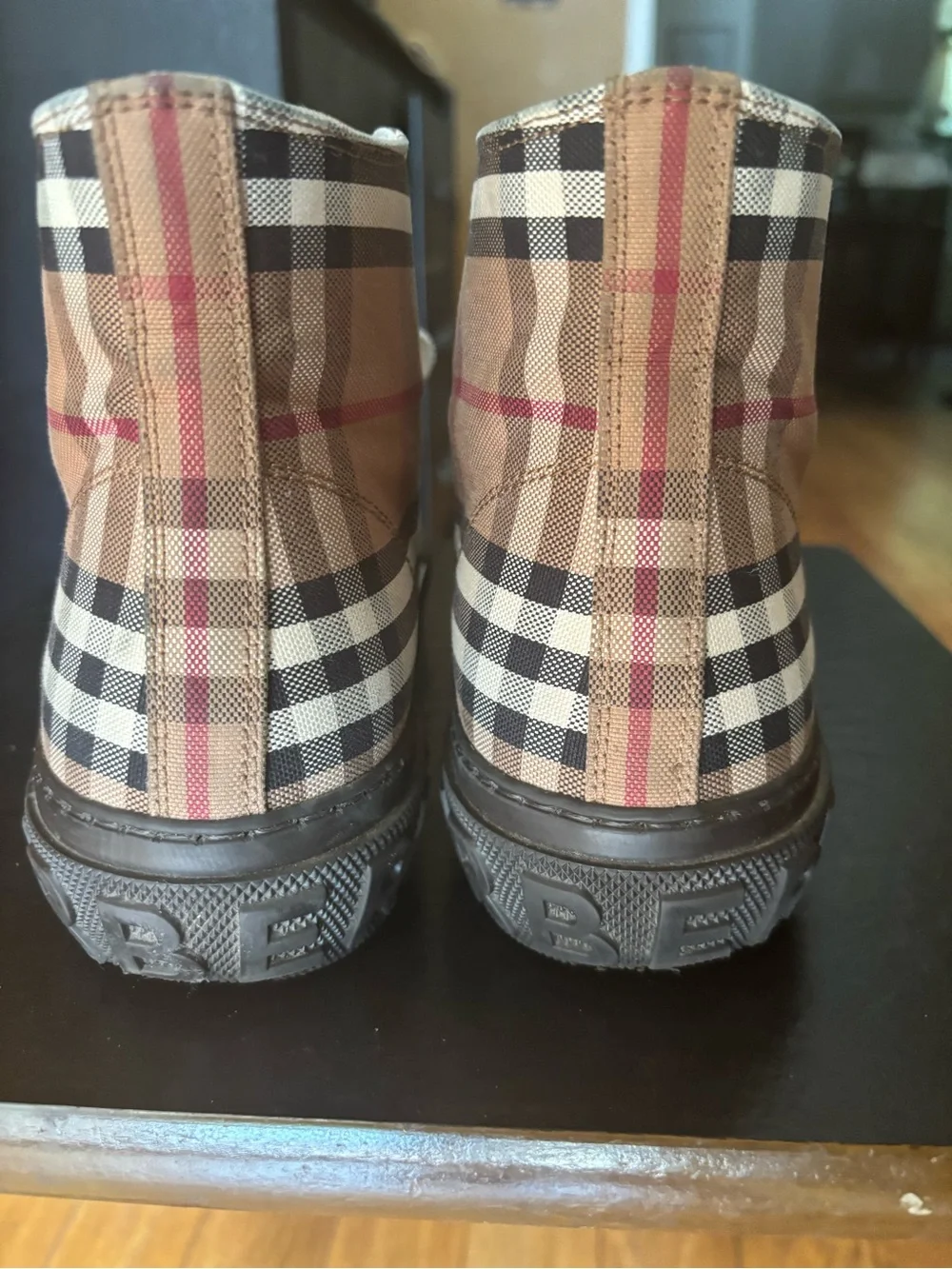 Burberry Vintage Check High-Top Sneakers - EU 42 / US 9 - OG All (Very Clean)